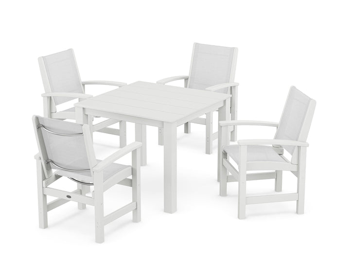 POLYWOOD® Coastal 5-Piece Parsons Dining Set
