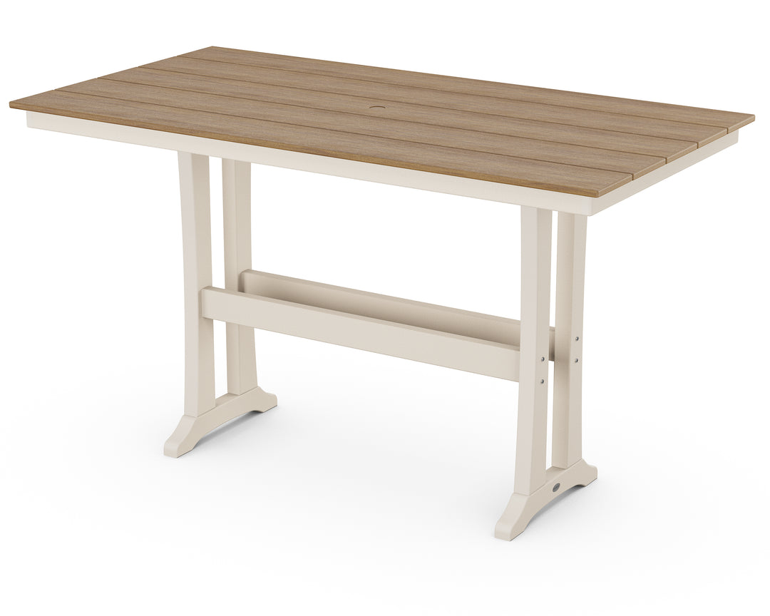 POLYWOOD® Farmhouse Trestle 37" x 72" Bar Table