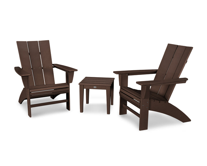 POLYWOOD® Modern 3-Piece Curveback  Adirondack Set