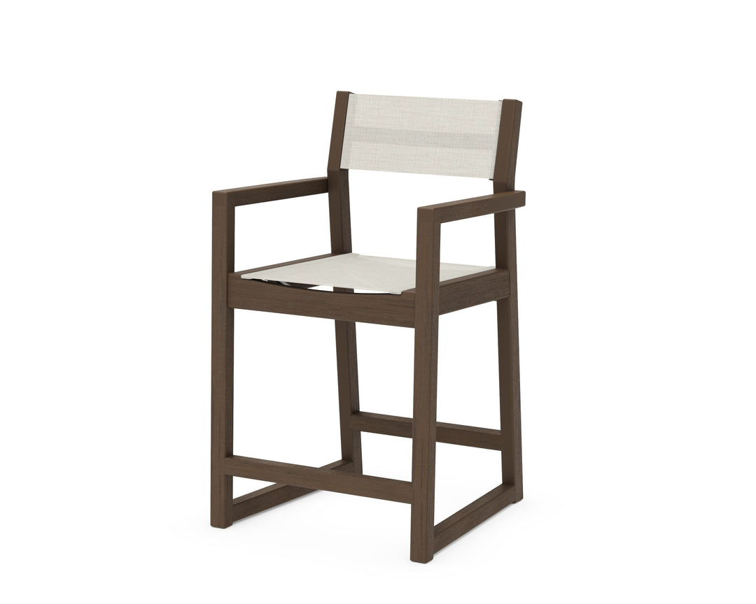 POLYWOOD® EDGE Sling Counter Arm Chair