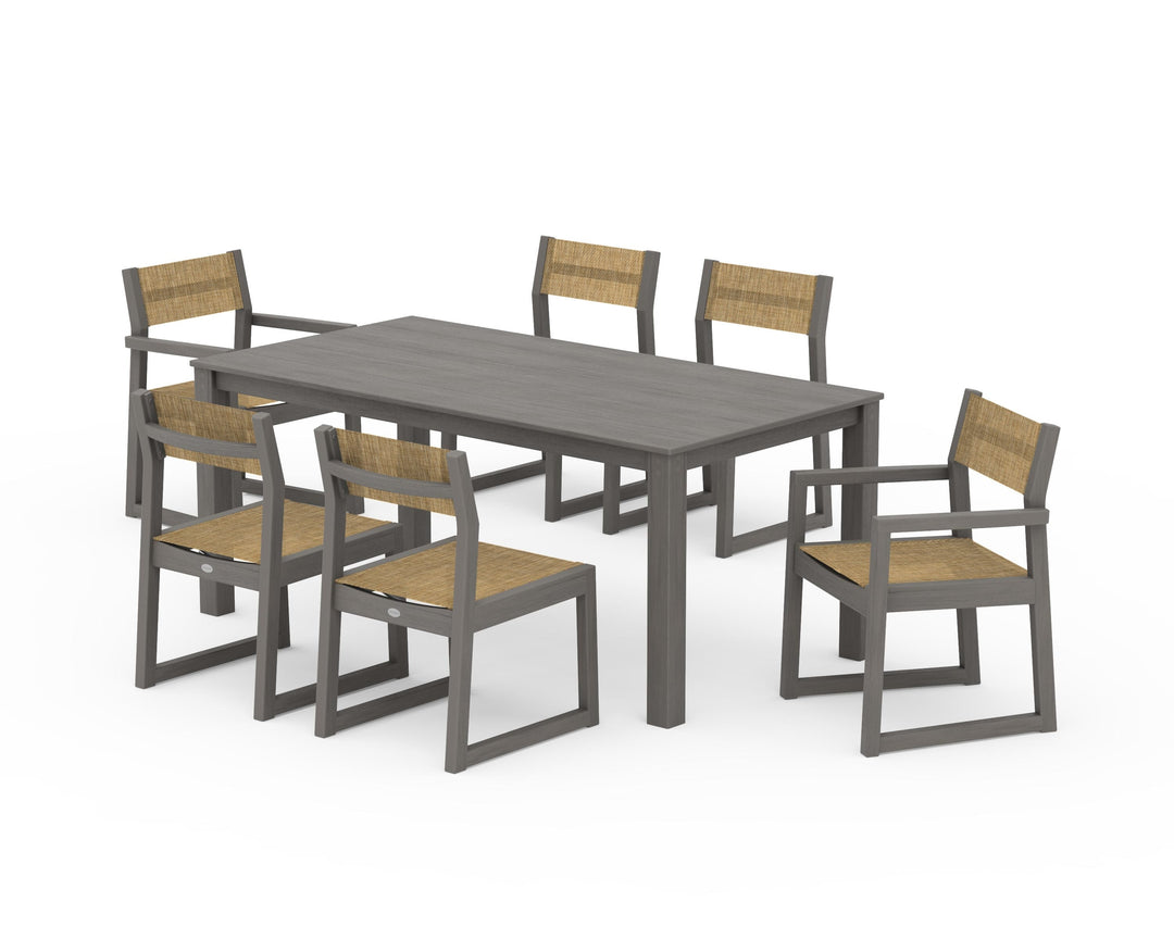 POLYWOOD® EDGE Sling 7-Piece Parsons Dining Set