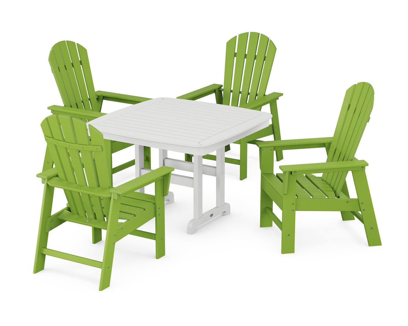 South Beach 5-Piece Dining Set with Trestle Legs