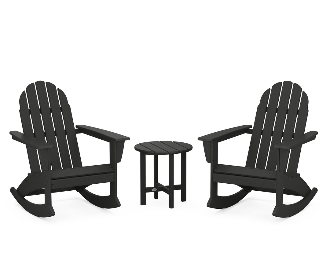 POLYWOOD® Vineyard 3-Piece Adirondack Rocking Chair Set