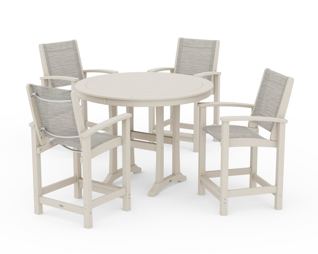 POLYWOOD® Coastal 5-Piece Counter Set