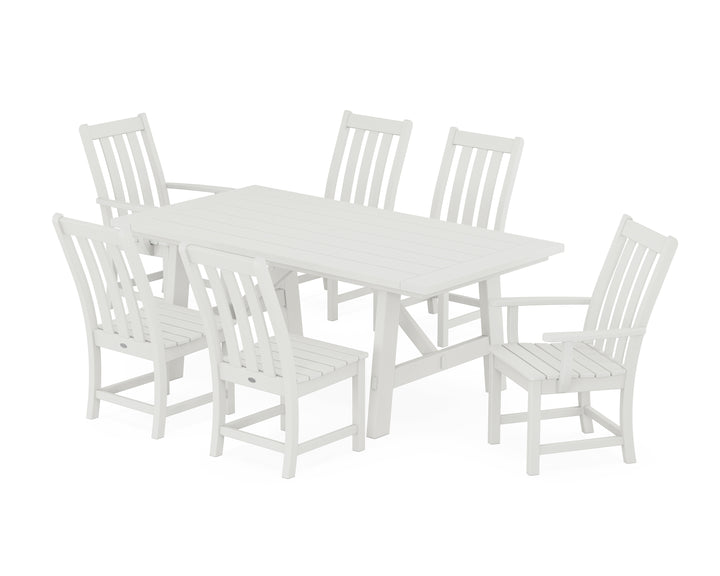 POLYWOOD® Vineyard 7-Piece Rustic Farmhouse Dining Set