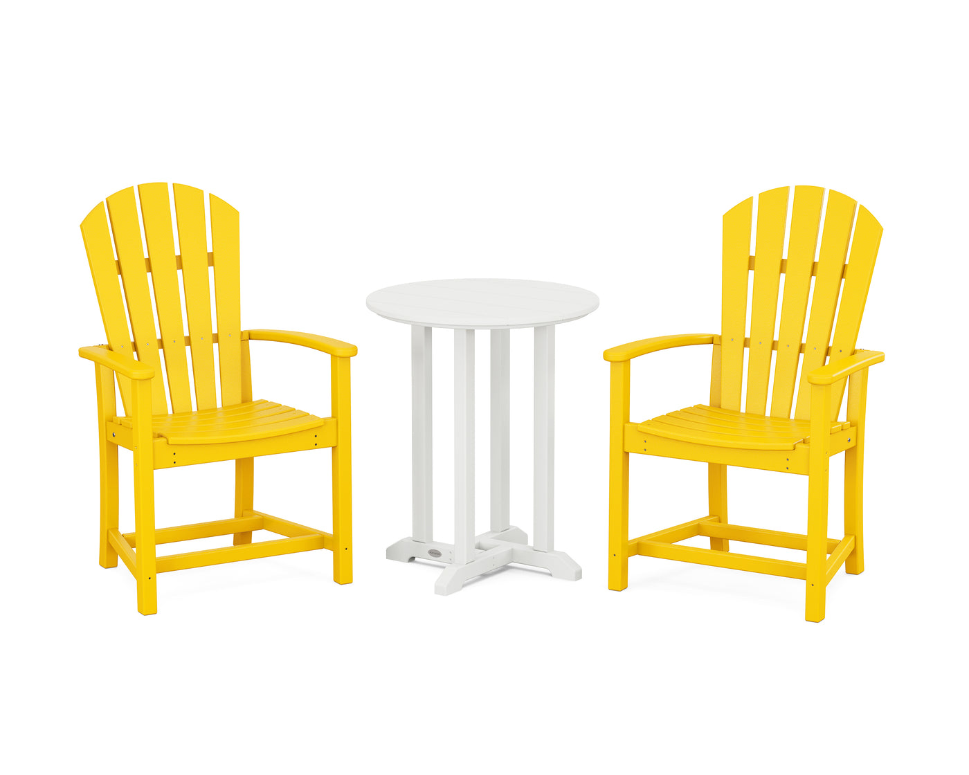 Palm Coast 3-Piece Round Farmhouse Bistro Dining Set