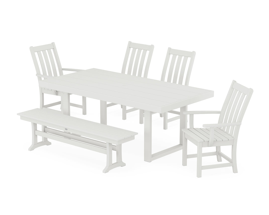 POLYWOOD® Vineyard 6-Piece Dining Set with Bench