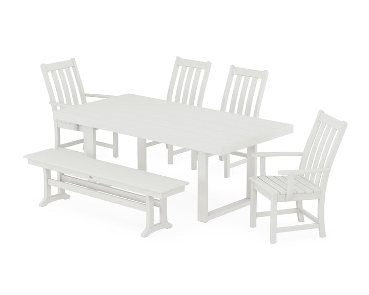 POLYWOOD® Vineyard 6-Piece Dining Set with Bench