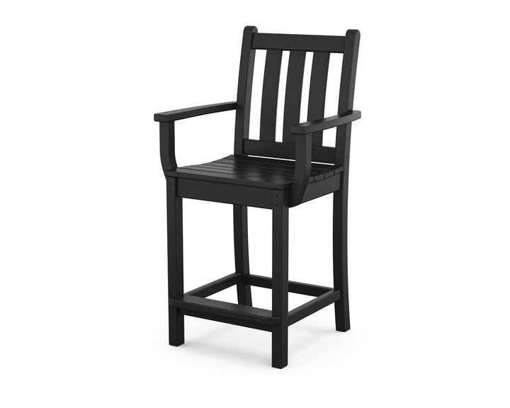 POLYWOOD® Traditional Garden Counter Arm Chair