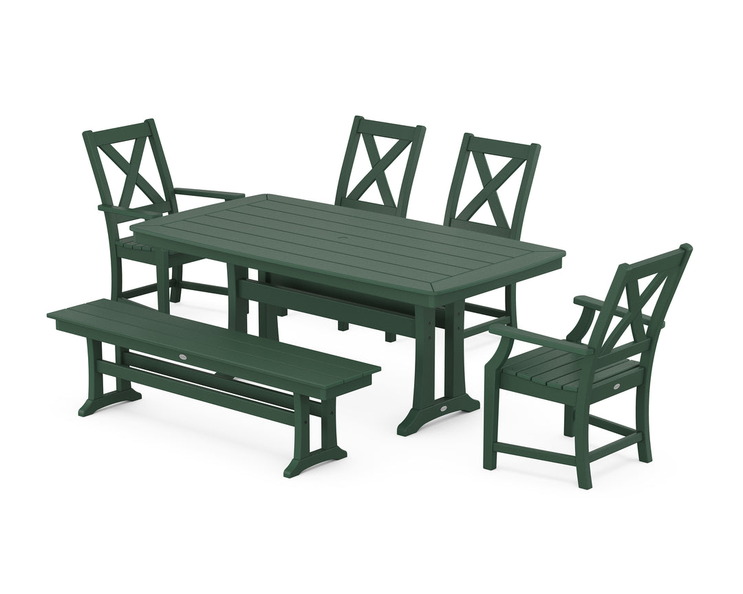 POLYWOOD® Braxton 6-Piece Dining Set with Trestle Legs