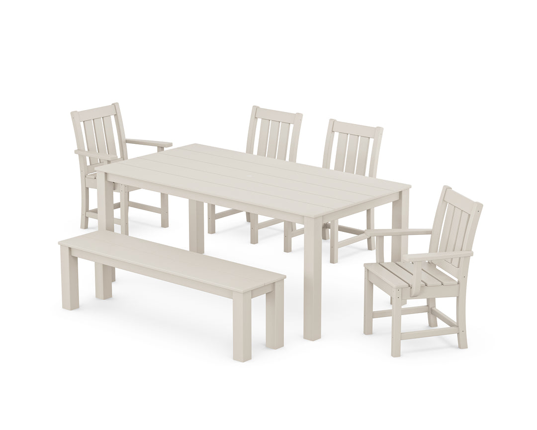 POLYWOOD® Oxford 6-Piece Parsons Dining Set with Bench