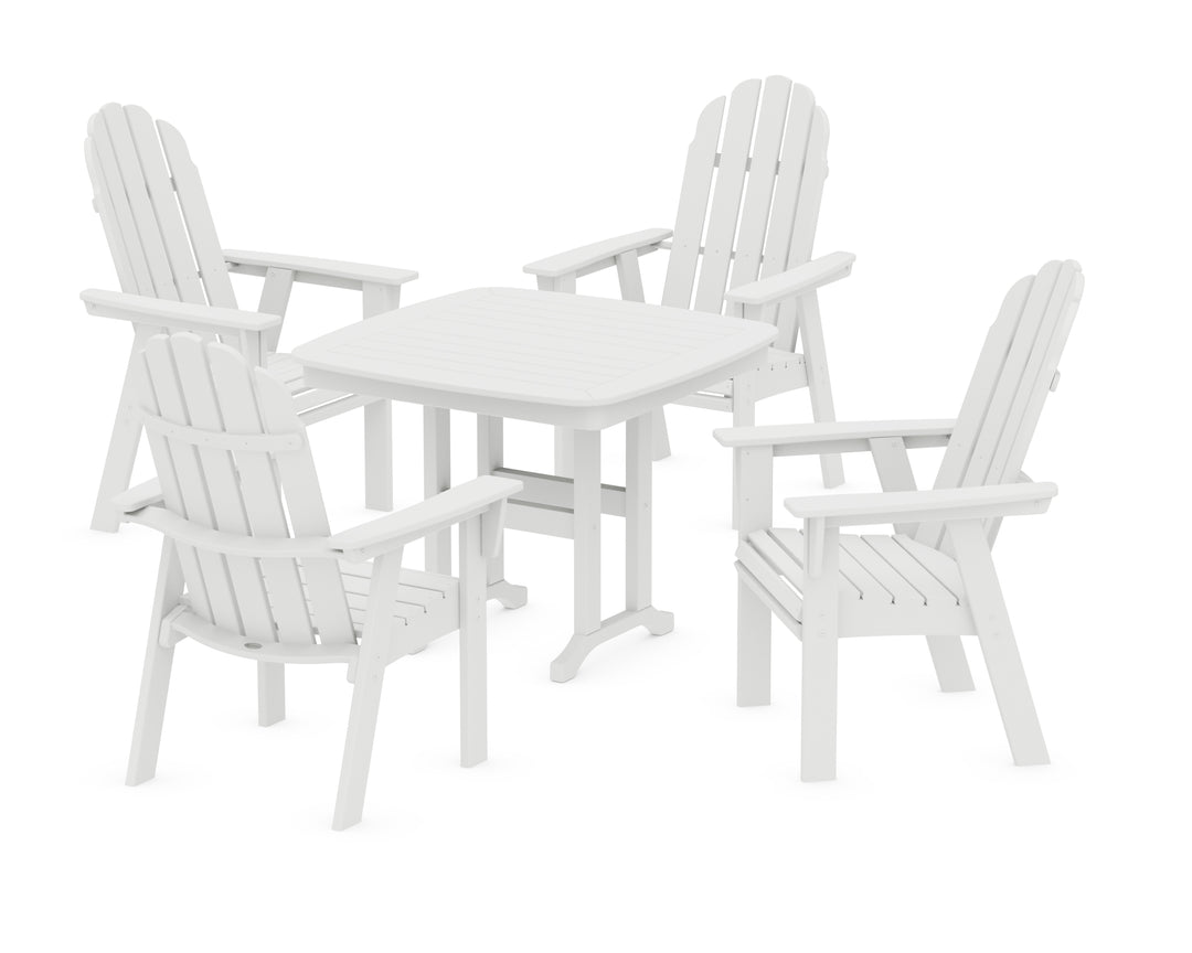 POLYWOOD® Vineyard Curveback Adirondack 5-Piece Dining Set