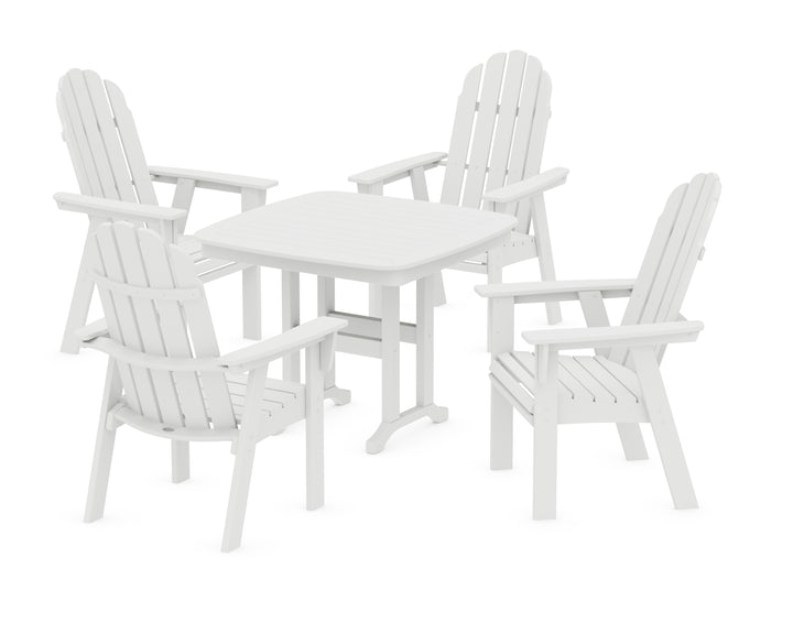 POLYWOOD® Vineyard Curveback Adirondack 5-Piece Dining Set