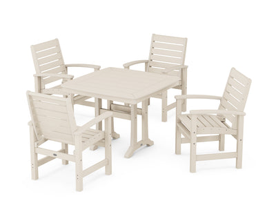 Signature 5-Piece Dining Set with Trestle Legs