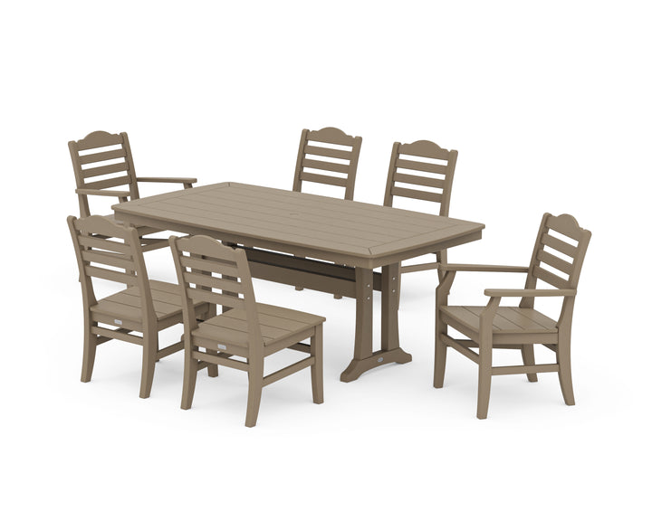 POLYWOOD® Savannah 7-Piece Dining Set with Trestle Legs