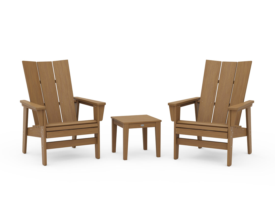 POLYWOOD® 3-Piece Modern Grand Upright Adirondack Set