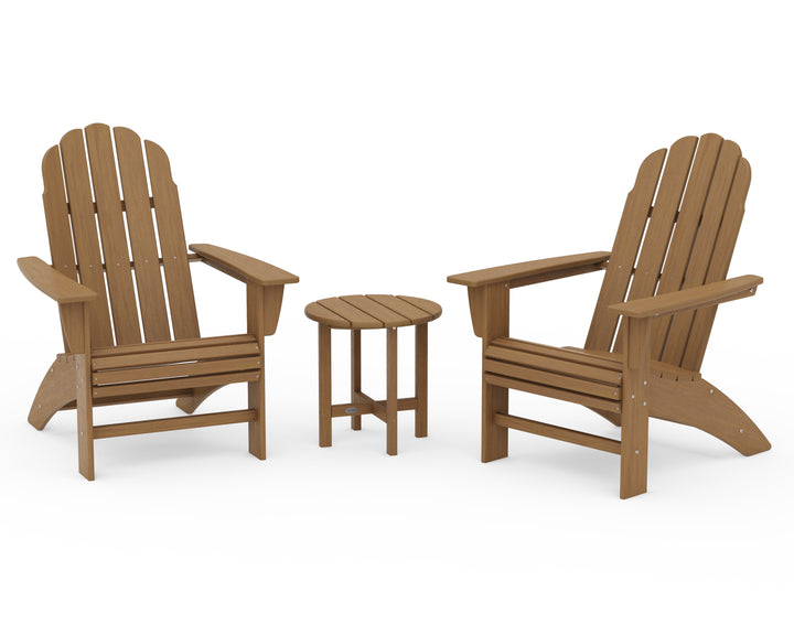 POLYWOOD® Vineyard 3-Piece Curveback Adirondack Set