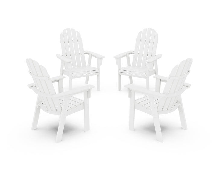 POLYWOOD® Vineyard 4-Piece Curveback Upright Adirondack Conversation Set