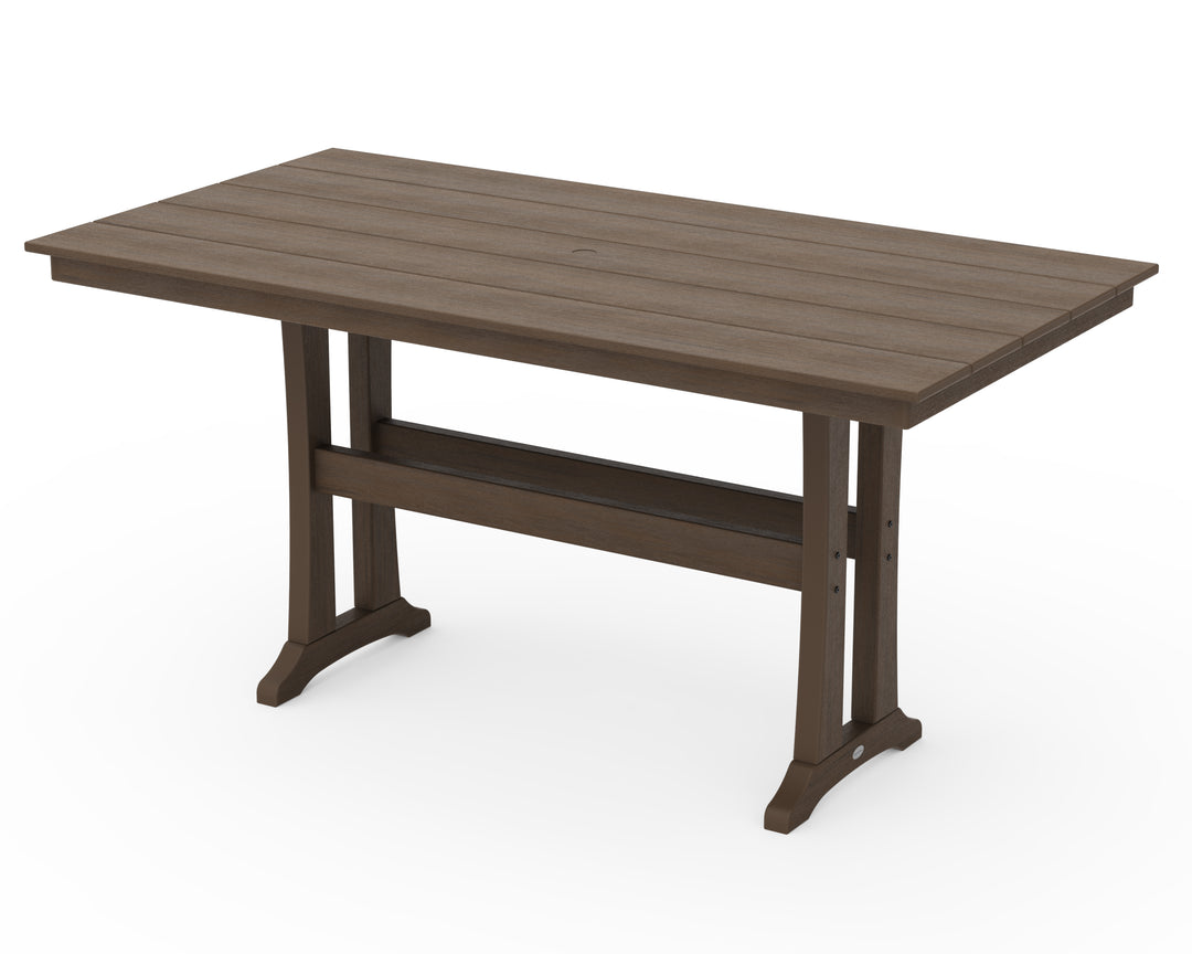 POLYWOOD® Farmhouse Trestle 37" x 72" Counter Table