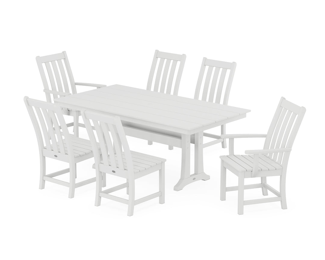 POLYWOOD® Vineyard 7-Piece Farmhouse Dining Set With Trestle Legs - DUPLICATE - Use SKU PWS340-1