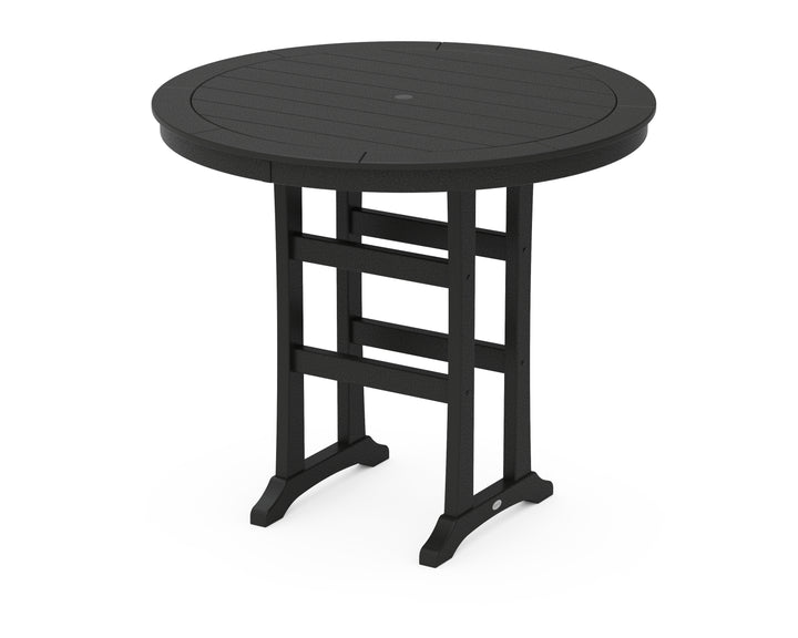 POLYWOOD® Nautical Trestle 48" Round Bar Table