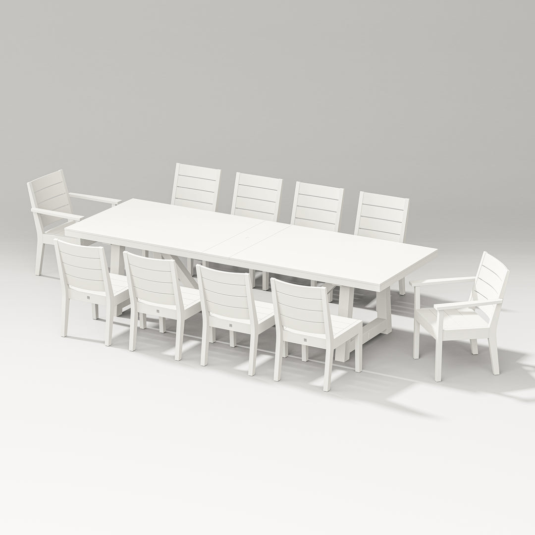 PW Designer Series Latitude 11-Piece A-Frame Table Dining Set