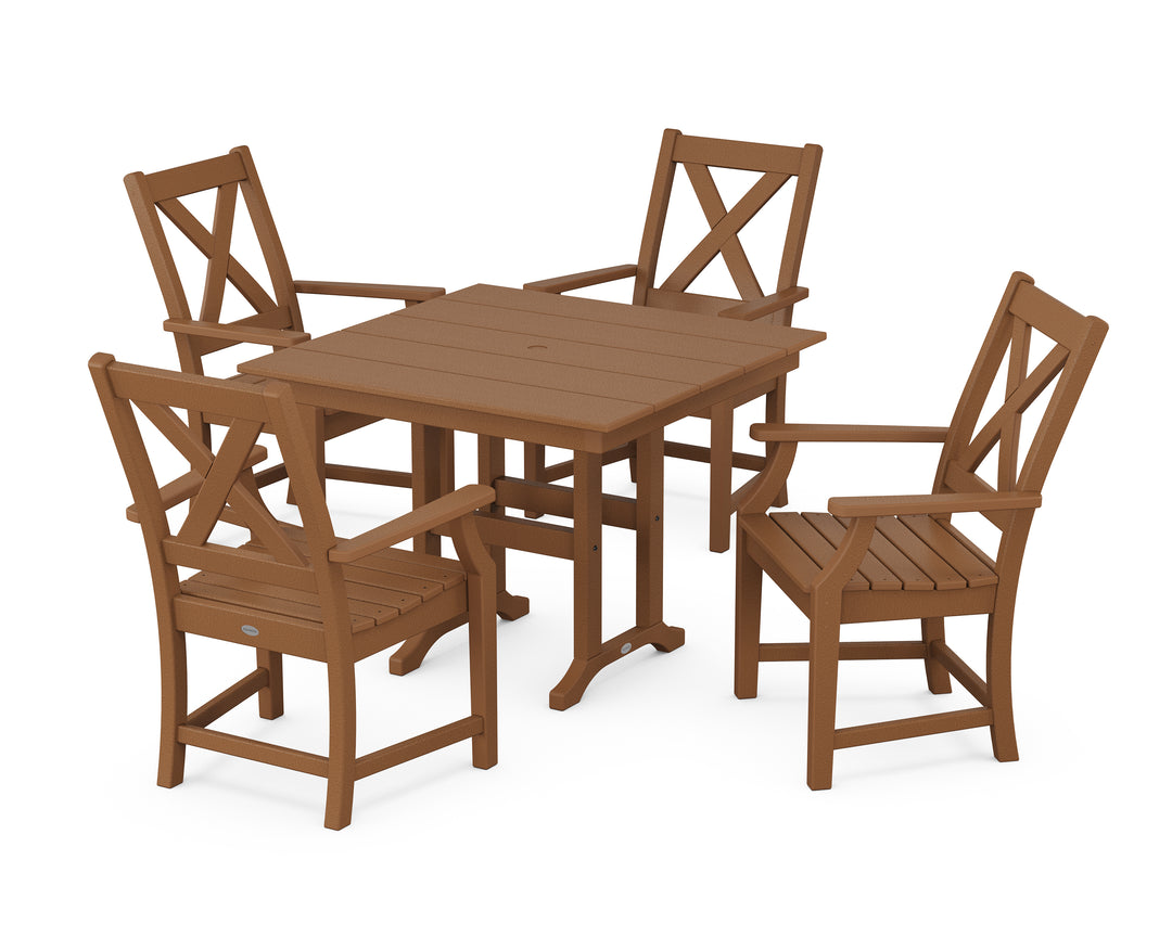 POLYWOOD® Braxton 5-Piece Farmhouse Dining Set