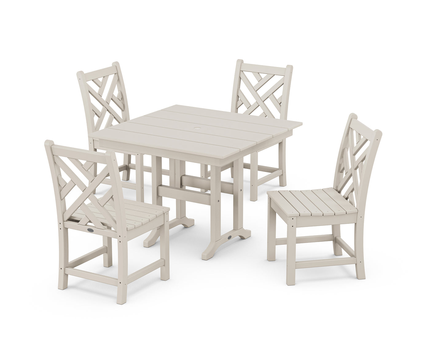 Chippendale Side Chair 5-Piece Farmhouse Dining Set