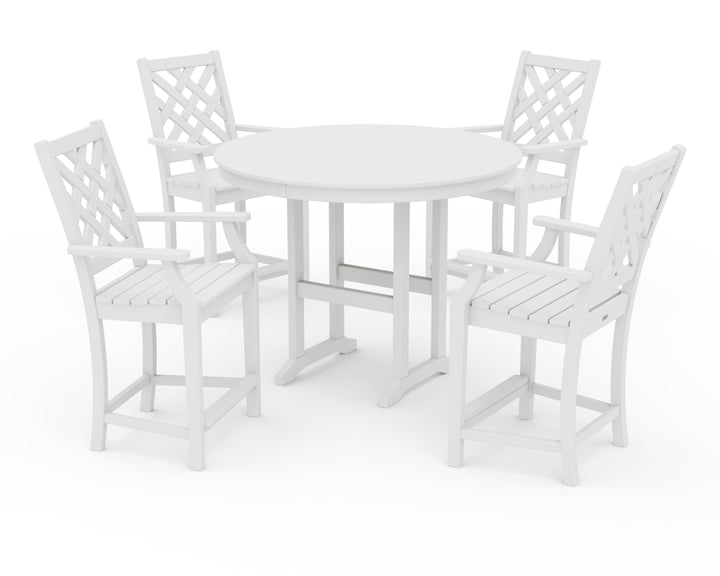 Country Living Wovendale 5-Piece Round Farmhouse Counter Set