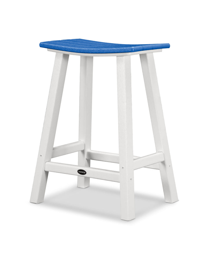 POLYWOOD® Contempo 24" Saddle Counter Stool