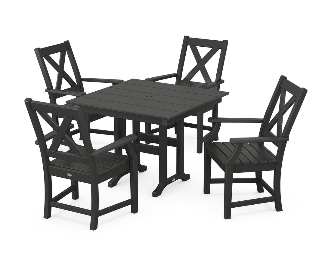 POLYWOOD® Braxton 5-Piece Farmhouse Dining Set