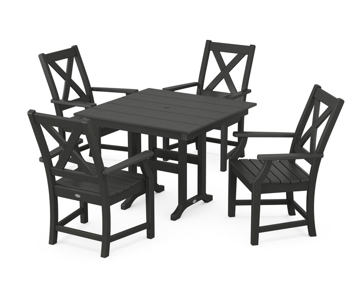 POLYWOOD® Braxton 5-Piece Farmhouse Dining Set