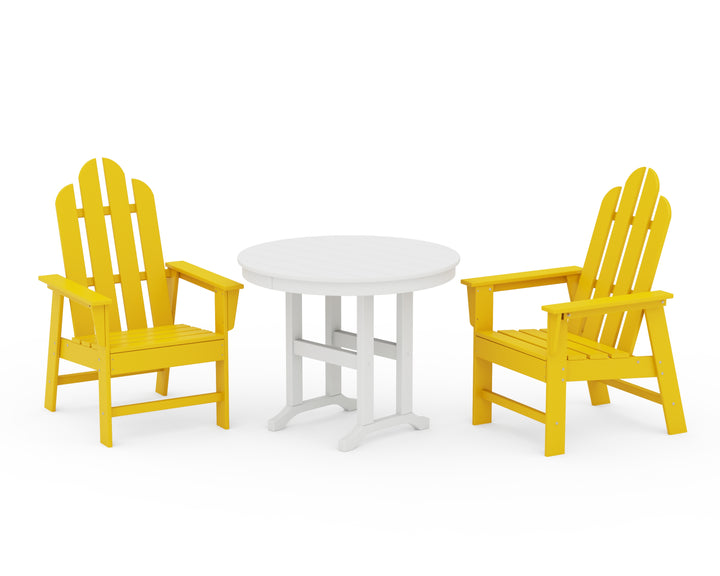 POLYWOOD® Long Island 3-Piece Round Dining Set