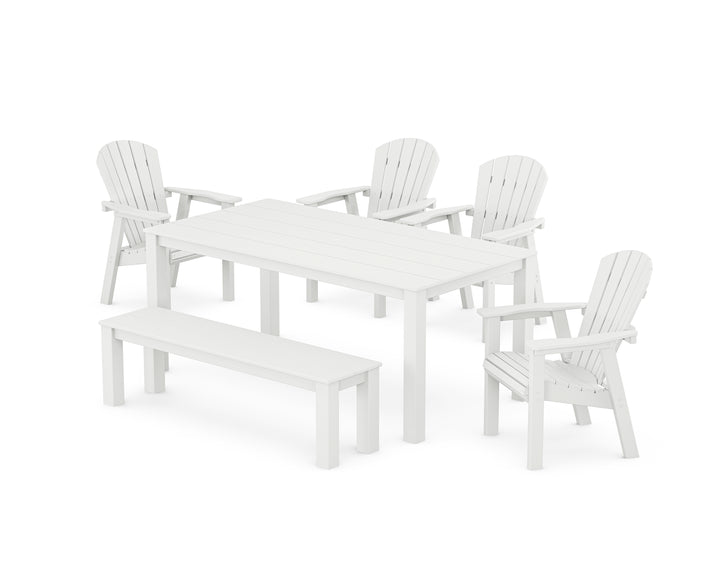 POLYWOOD® Seashell 6-Piece Parsons Dining Set with Bench