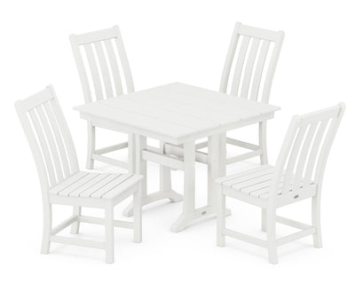 Vineyard 5-Piece Farmhouse Trestle Side Chair Dining Set