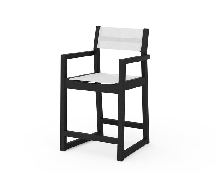 POLYWOOD® EDGE Sling Counter Arm Chair