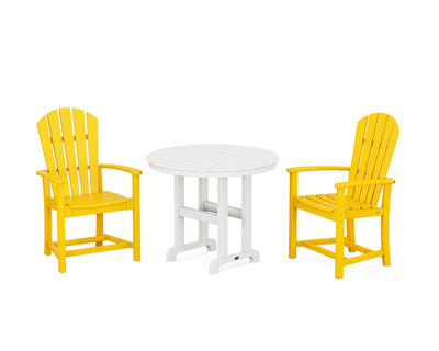 Palm Coast 3-Piece Round Farmhouse Dining Set