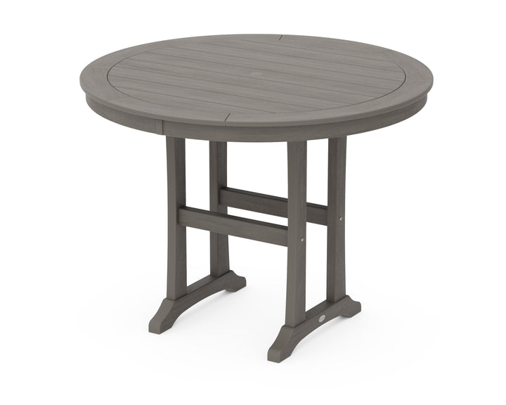 POLYWOOD® Nautical Trestle 48" Round Counter Table