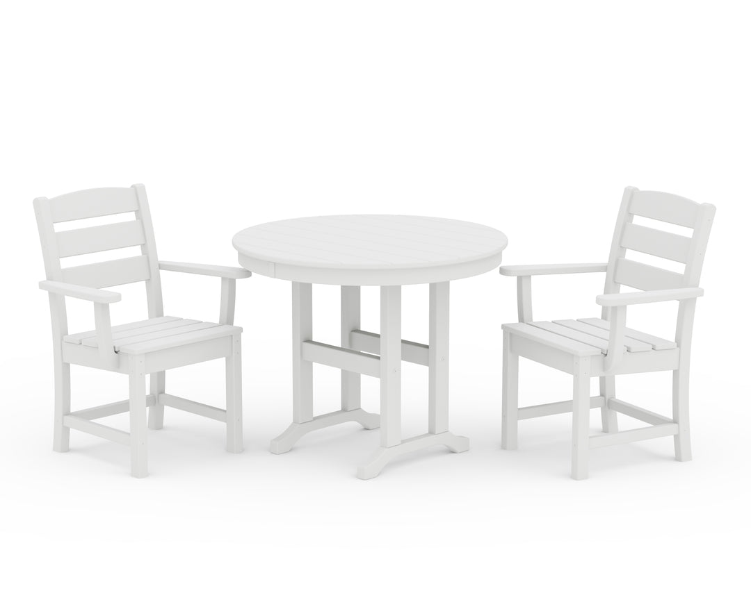 POLYWOOD® Lakeside 3-Piece Round Dining Set