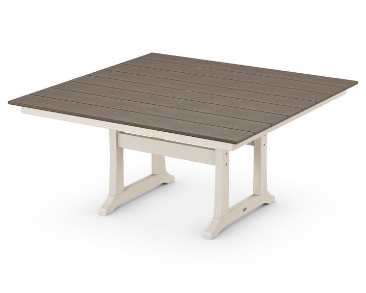 POLYWOOD® Farmhouse Trestle 59" Dining Table