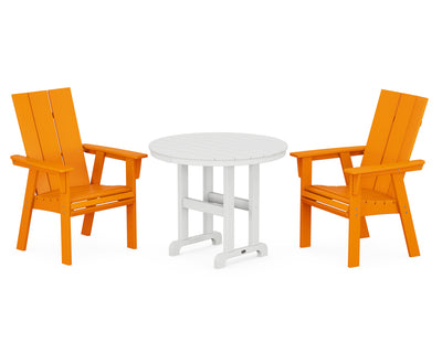 Modern Adirondack 3-Piece Round Dining Set