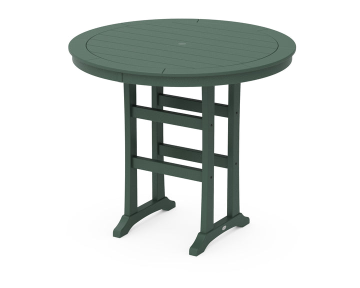 POLYWOOD® Nautical Trestle 48" Round Bar Table
