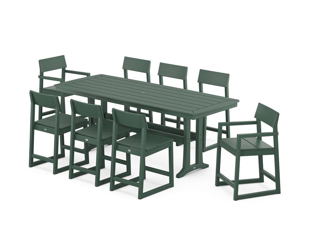 POLYWOOD® EDGE 9-Piece Counter Set with Trestle Legs
