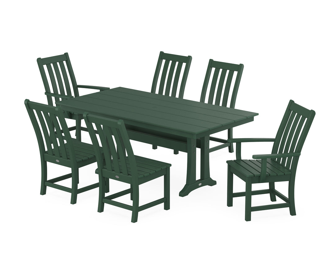 POLYWOOD® Vineyard 7-Piece Farmhouse Dining Set With Trestle Legs - DUPLICATE - Use SKU PWS340-1