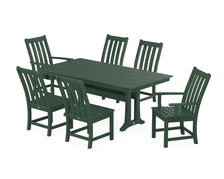 POLYWOOD® Vineyard 7-Piece Farmhouse Dining Set With Trestle Legs - DUPLICATE - Use SKU PWS340-1