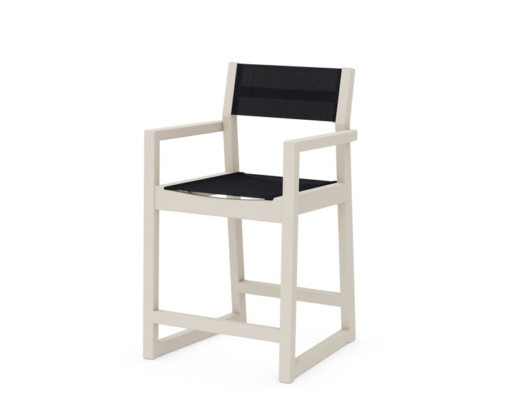 POLYWOOD® EDGE Sling Counter Arm Chair