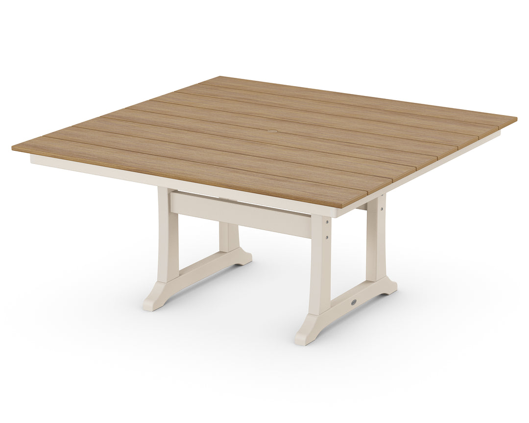 POLYWOOD® Farmhouse Trestle 59" Dining Table
