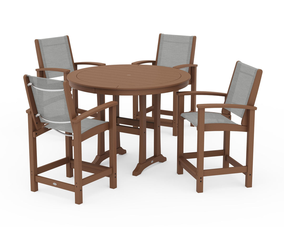 POLYWOOD® Coastal 5-Piece Counter Set