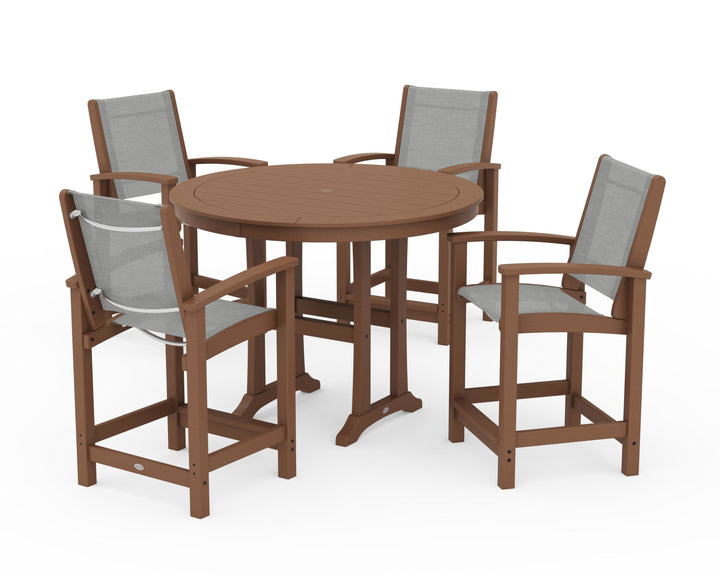 POLYWOOD® Coastal 5-Piece Counter Set