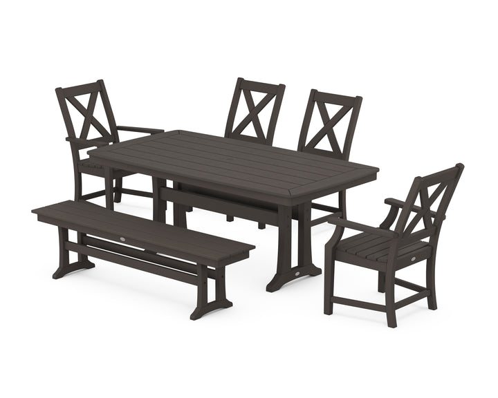 POLYWOOD® Braxton 6-Piece Dining Set with Trestle Legs
